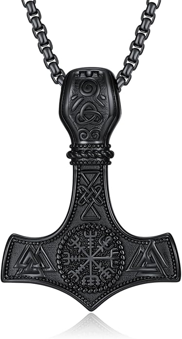 KoyeKei Viking Necklace for Men 925 Sterling Silver Viking Norse Pagan Jewelry Gifts for Women