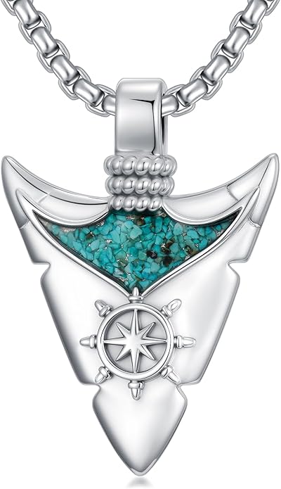 YYmqmq Arrowhead Necklace 925 Sterling Silver Arrow Pendant Necklace Jewelry Gifts for Men Women