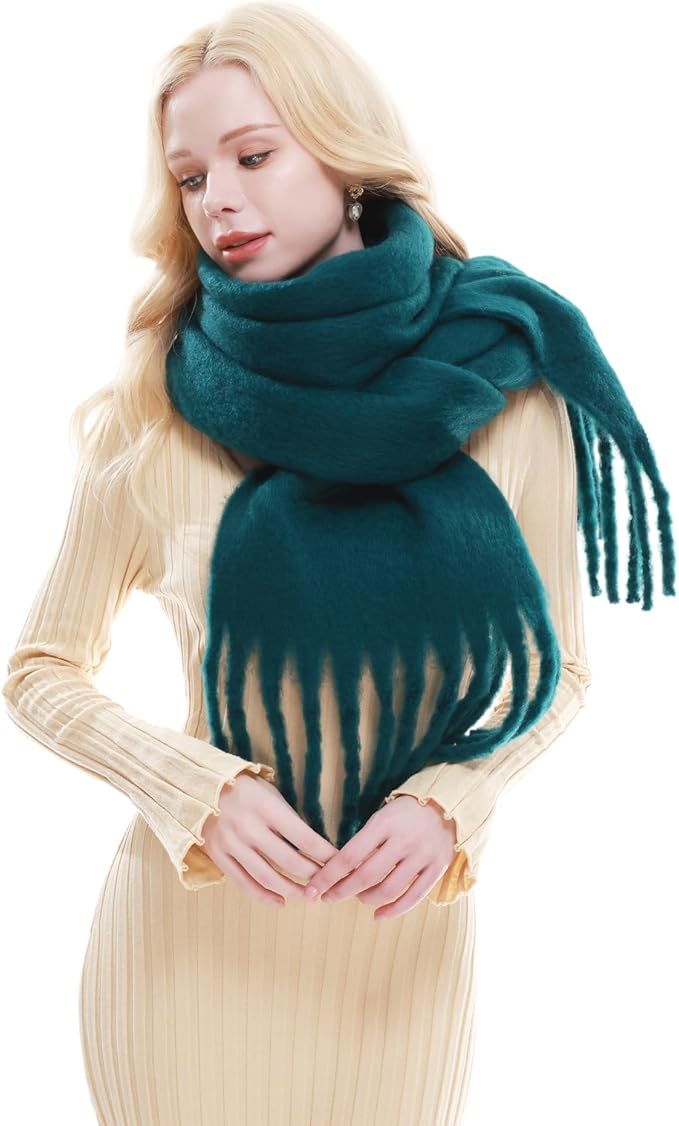 RIIQIICHY Chunky Scarf for Women Winter Warm Thick Scarves Oversized Blanket Scarf