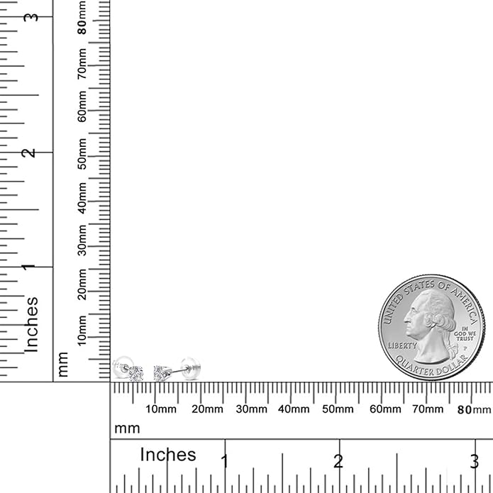 Gem Stone King 0.20 to 6 Cttw 14K Gold Lab Grown Diamond Stud Earrings | Gold Earrings For Women Men | E-F Color | VS1-VS2 Clarity