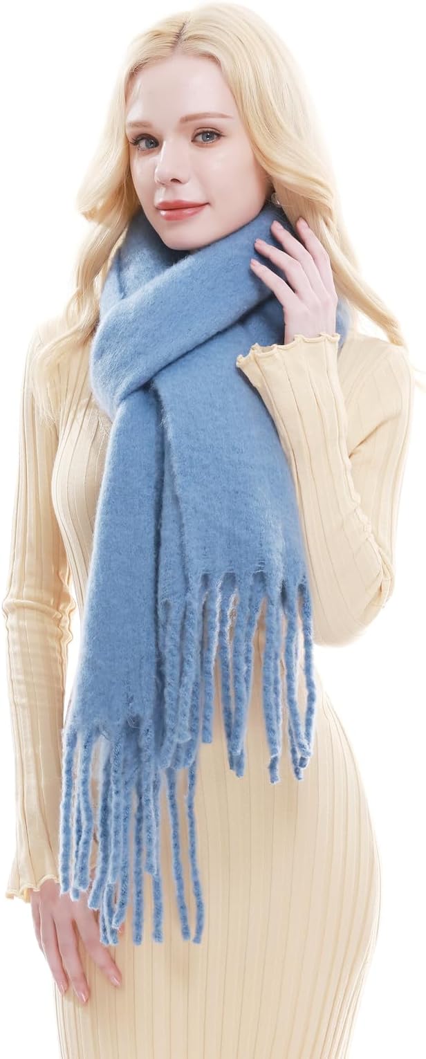 RIIQIICHY Chunky Scarf for Women Winter Warm Thick Scarves Oversized Blanket Scarf
