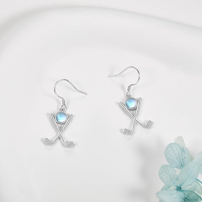 Pickleball/Tennis/Soccer/Volleyball/Golf/Hockey/Basketball Earrings for Women 925 Sterling Sliver Sports Ball Earrings Pickle Ball Dangle Earrings Pickleball Jewelry Gifts for Women Lover