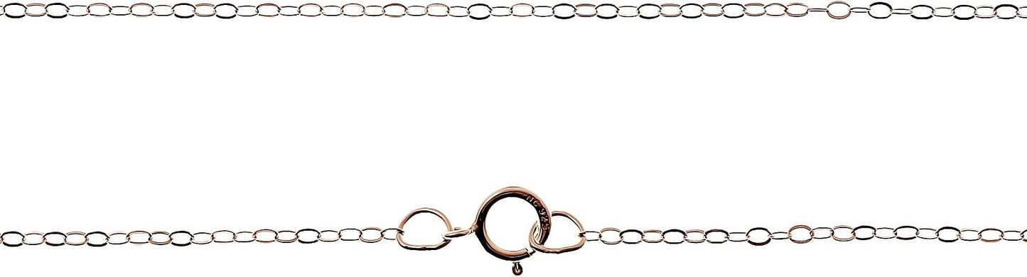 AJ's Collection Sterling Silver Chain Necklace In Silver, 14K Gold Plate or Rose Gold Plated