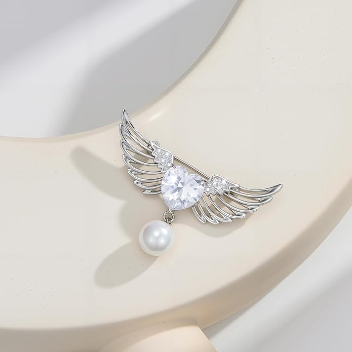 Soumimi Rhinestone Brooch Pin Crystal Brooches for Women Lapel Pin Dress Accessories Birthday Christmas Gift for Wife Mom