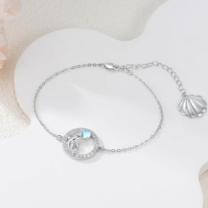 Animal Bracelet for Women 925 Sterling Silver Cat/Dolphin/Turtle/Horse Bracelet Jewelry Gifts