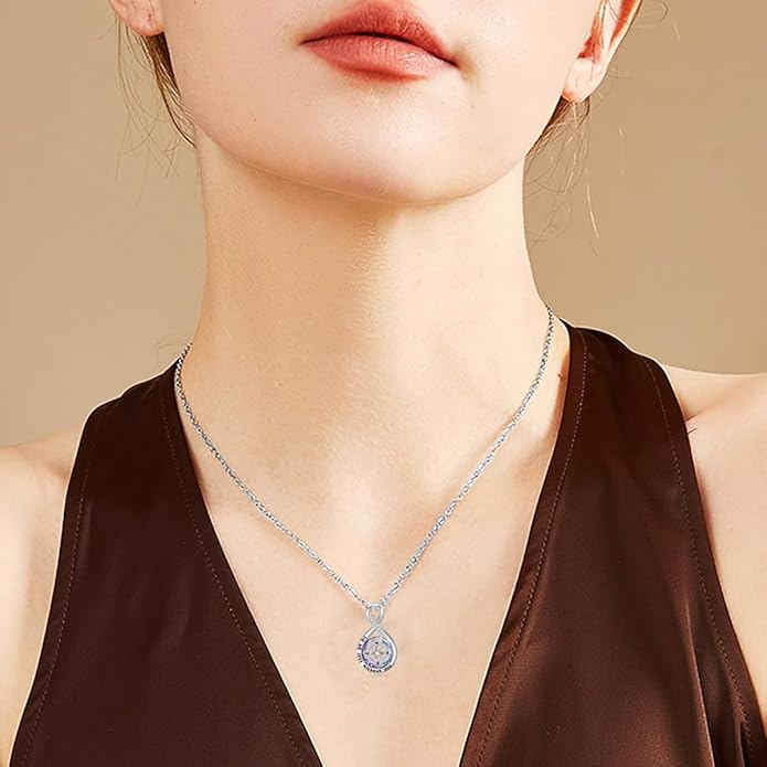 TOUPOP Compass Necklace for Women Sterling Silver I'd be Lost without You Necklaces Wedding Anniversary Jewelry Birthday Valentines Day Gifts for Her Wife Girlfriend