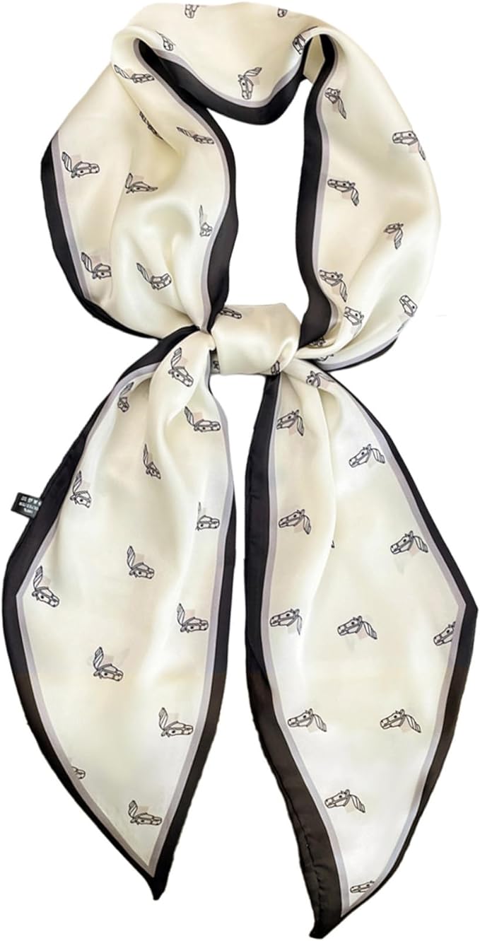 Dailyacc Hair Scarf for Women Fashion Silky Satin Headscarf Wrap Breathable Lightweight Neck Scarves For Handbag