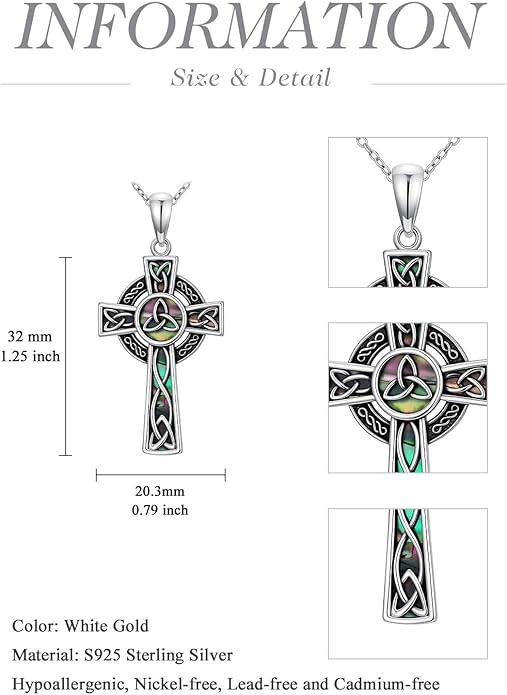 WINNICACA Christmas Gifts for Women Witches Knot Celtic Knot Necklace Sterling Silver Celtic Jewelry Protection Necklaces Irish Jewelry Birthday Gifts for Women Mom Wife Her
