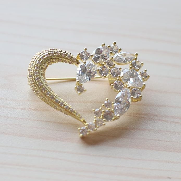 Brooch Pins for Women Girls Fashion Flower Crystal Rhinestone Pearl Jewelry