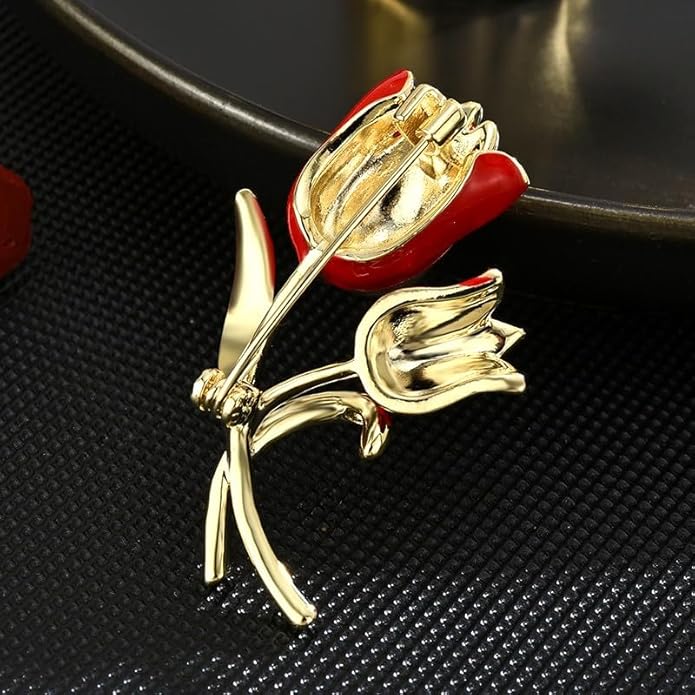 Flower Brooch Pin Rhinestones Pearl Flower Brooches Floral Pin Jewelry for Women Girls