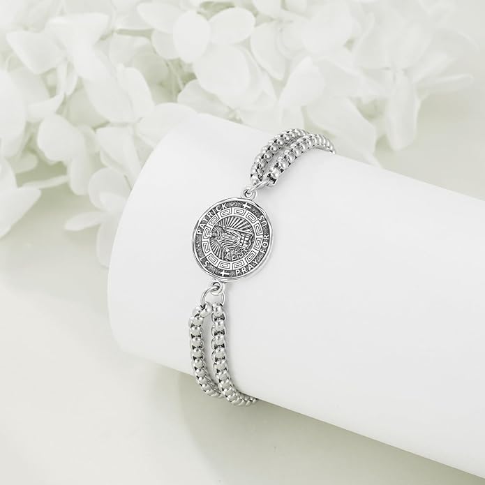 YFN Patron Saint Bracelet Sterling Silver Religious Protector Bracelet Jewelry Gift for Women Men