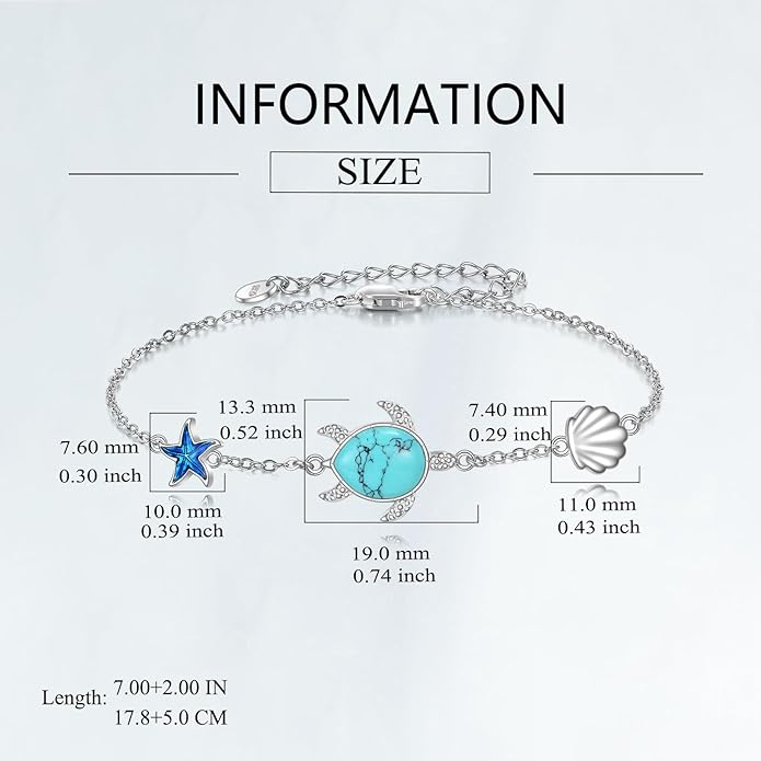 Animal Bracelet for Women 925 Sterling Silver Cat/Dolphin/Turtle/Horse Bracelet Jewelry Gifts