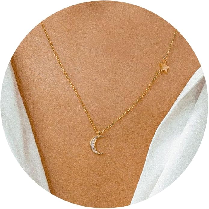 Gold Necklace for Women-14k Gold Plated Infinity Necklace Star Of David Necklace Evil Eye Cross Pendants Heart Dainty Gold Necklace For Women