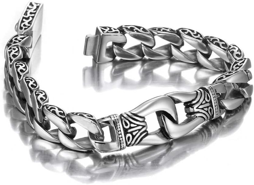 Men’s Link Bracelet Collection – Stainless Steel, Black & Silver Variations, Bracelet & Necklace Sets, 8.3–9" Length, Gift Ready