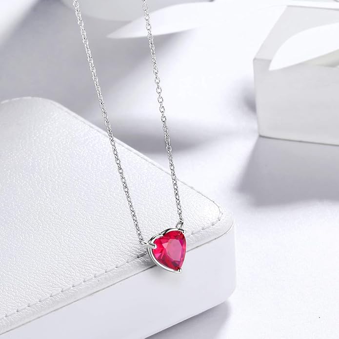 Aurora Tears 925 Sterling Silver 12 Birthstone Hearts Jewelry Women Crystal Wedding/Engagement/Bridal Heart Necklace/Earring/Ring/Bracelet Sets Jewellery
