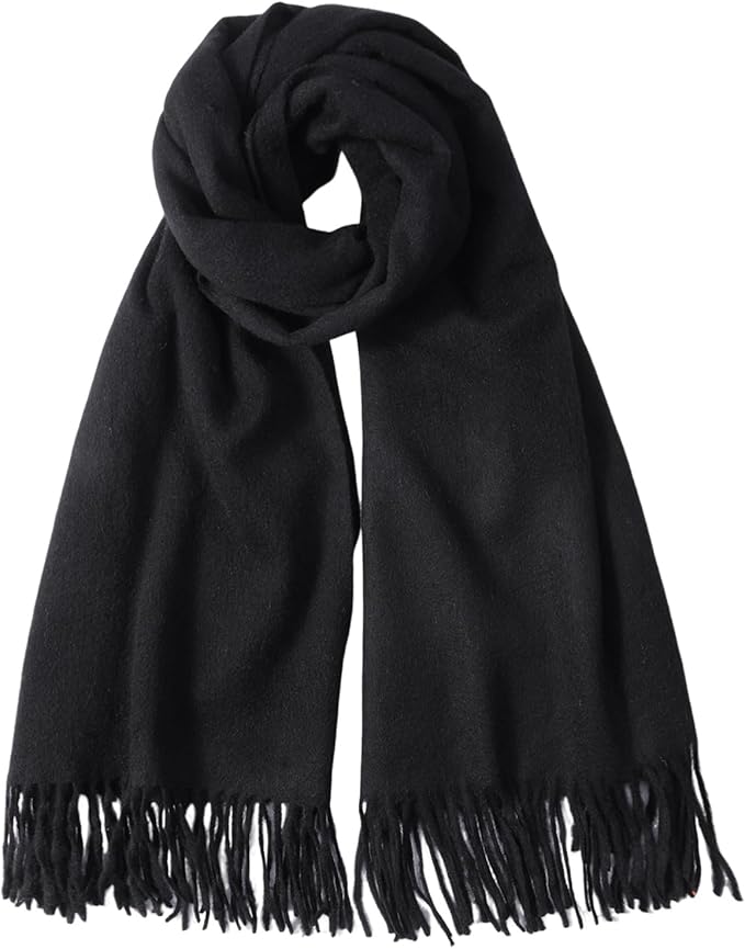 Temminc Winter Scarf for Women - Soft Warm Pashmina Shawl Wrap, Lightweight Fashion Blanket Travel Shawl, Solid Color Scarf
