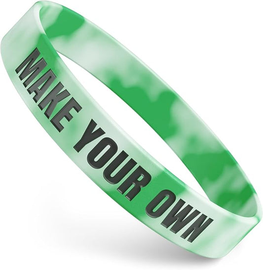 Custom Wristbands For Events, Fundraisers & Promotions | Add Text, Icons, & Logos | Bulk Rubber Bracelets | Classic 1/2” | 100% Silicone