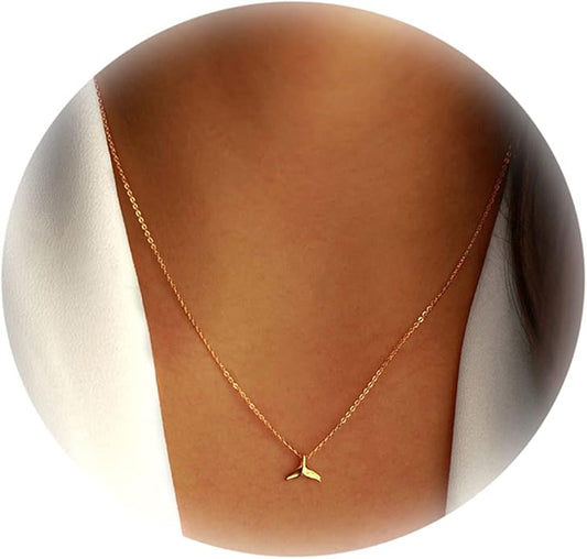 Collner 14K Gold Heart Pendant Necklace for Women Dainty Star Necklace Tiny Evil Eye Choker Necklace Boho Crescent Moon Necklace Minimalist Jewelry