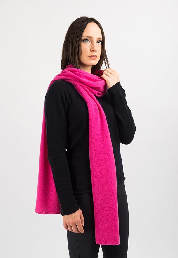 Dalle Piane Cashmere - 100% Cashmere Scarf - Made in Italy - Winter Neck Warmer (14" x 77") - Christmas Gift