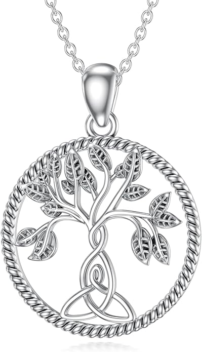 Seiyang 925 Sterling Silver Mustard Seed/Cross/Star of David/Triquetra Trinity Knot/Celtic/Claddagh Necklace Christian/Irish Jewelry Gifts for Women Mom Her