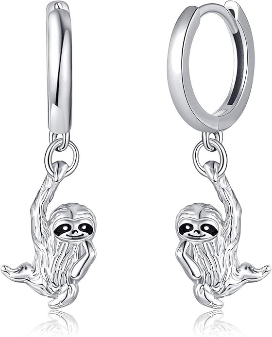 MONGAS Dragonfly/Sunflower/Hummingbird/Sand Dollar/Crab/Champagne/Arrow/Cherry/Ankh/Sloth Earrings for Women Sterling Silver Dragonfly/Sunflower/Hummingbird/Sand Dollar Jewelry for Women