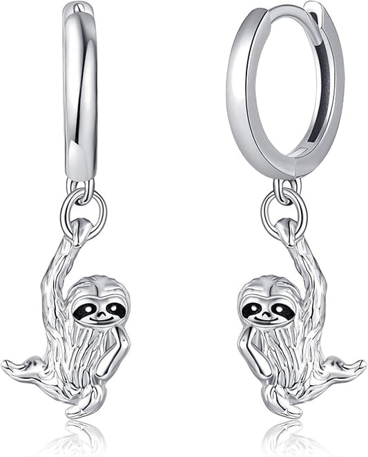 MONGAS Dragonfly/Sunflower/Hummingbird/Sand Dollar/Crab/Champagne/Arrow/Cherry/Ankh/Sloth Earrings for Women Sterling Silver Dragonfly/Sunflower/Hummingbird/Sand Dollar Jewelry for Women