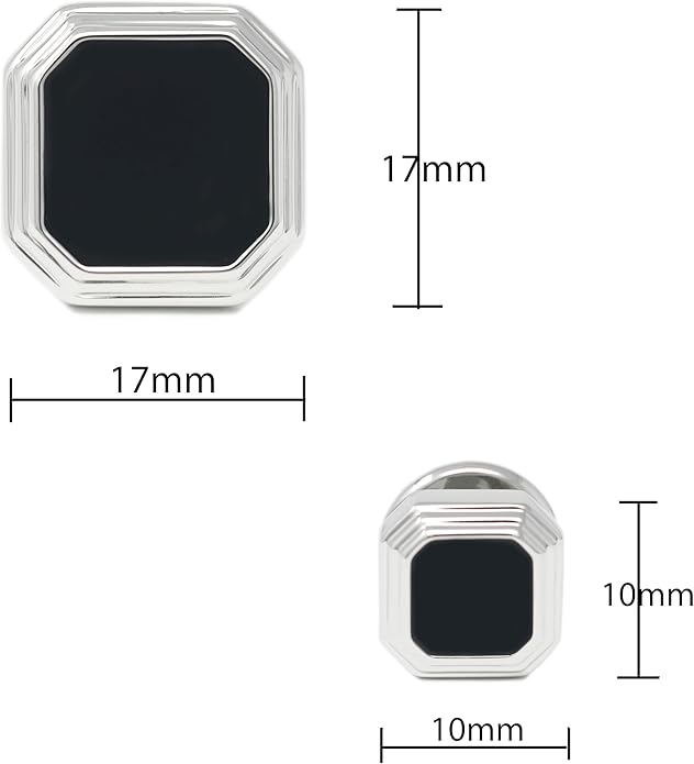 MENDEPOT Men Formal Wear Dress Shirt Cufflinks And Studs Set With Box Wedding Groom Groomsmen Gift