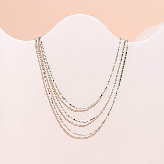 PAVOI 14K Gold Plated Dainty Layering Necklaces for Women | Snake Chain, Curb Link, Paperclip Layered Chains | Trendy Layering Necklace