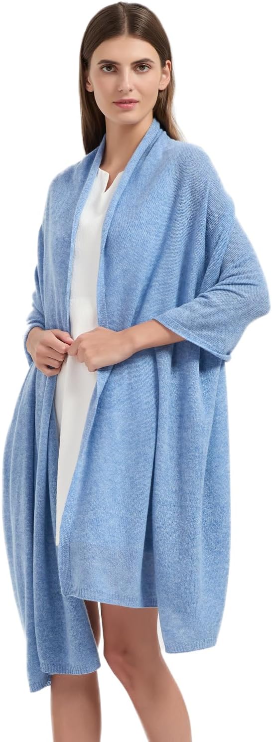 Erdenech Luxury Cashmere Wool Blend Wrap for Women, All-Season Travel Wrap Shawl, Extra Large Blanket Shawl Scarf Pashmina