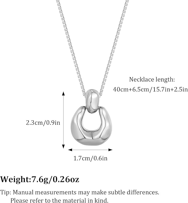 Pendant Necklace for Women Statement Gold Silver Necklace Trendy Jewelry for Women
