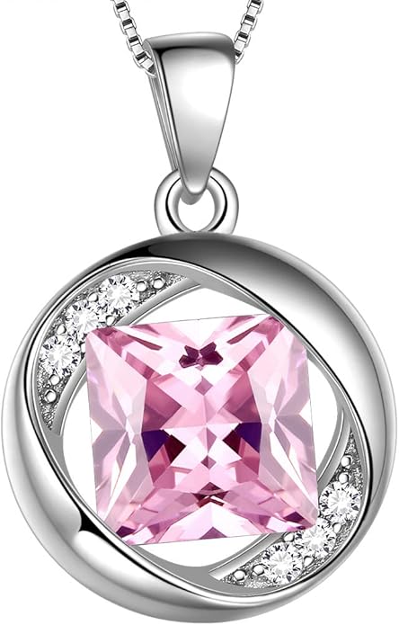 Aurora Tears 925 Sterling Silver 12 Birthstones Necklace/Earring/Ring/Bracelet Women Birthstone Pendant Crystal Fashion Birthday Jewelry Christmas Gift for Girls Women