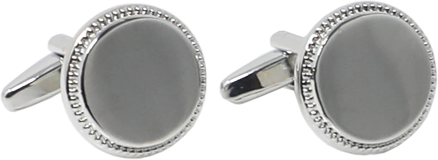 MENDEPOT Men Formal Wear Dress Shirt Cufflinks And Studs Set With Box Wedding Groom Groomsmen Gift