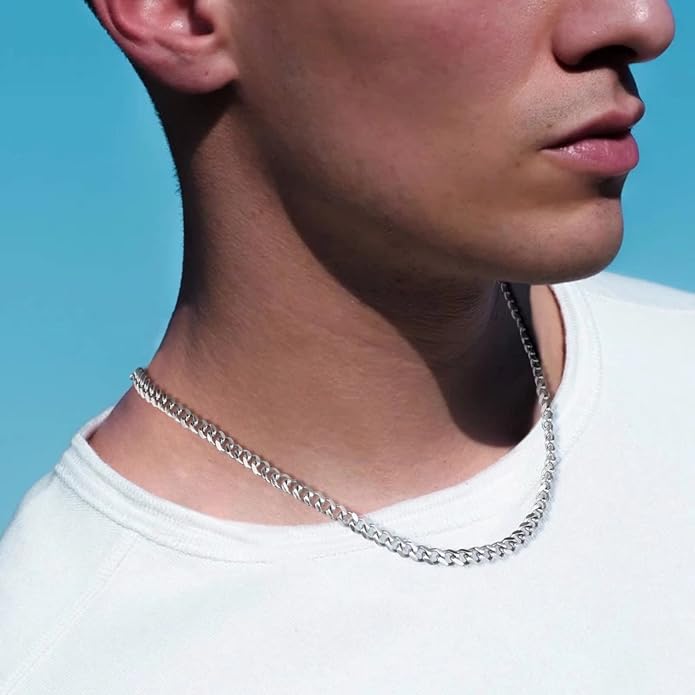 IEFLIFE Gifts for Men - Silver/Black/Gold Chunky Cuban Link Chain for Men, Fathers Day Graduation Gifts for Him Dad Son Grandpa Step Dad Uncle