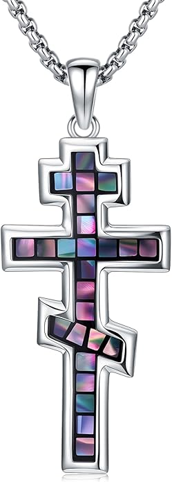 Cross Necklace for Men 925 Sterling Silver Celtic Cross Pendant Christian Jewelry Religious Christmas Gifts for Women