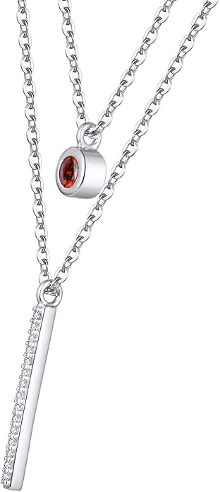 JO WISDOM Choker Layered Y Necklaces,925 Sterling Silver Choker Layered Coin Pendant Necklace,Jewelry for Women