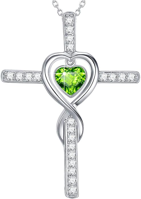 Dorella Love Infinity Christmas Jewelry for Women Birthday Gifts Wife Mom December January Birthstones Blue Topaz Garnet and More Stones Jewelry 925 Sterling Silver