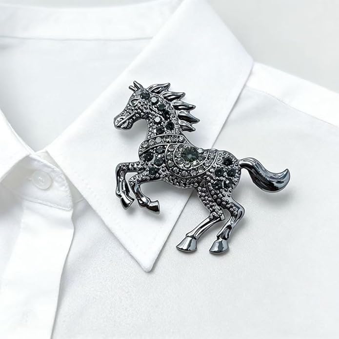 2026 New Year Of Horse Pin Brooch, Good Luck Chinese Zodiacs Horse Pins For Fashion Accessories Animal Lucky Charm Statue Feng Shui Gifts Jewelry For Women Men