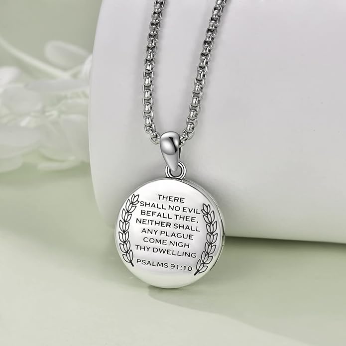 YFN Patron Saint Necklace Sterling Silver Amulet Medal Pendant Religious Protector Jewelry Gifts for Women Men