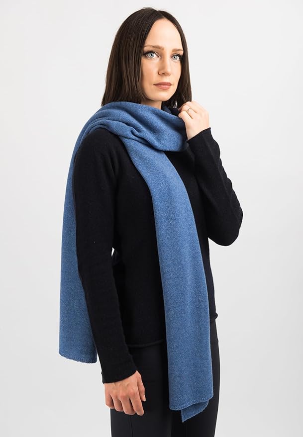 Dalle Piane Cashmere - 100% Cashmere Scarf - Made in Italy - Winter Neck Warmer (14" x 77") - Christmas Gift