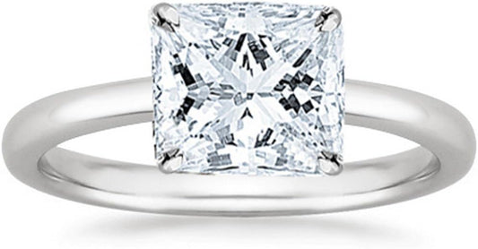 Houston Diamond District 1 to 5 Carat LAB GROWN Solitaire IGI CERTIFIED Diamond Engagement Ring (E-F Color VS2-SI1 Clarity)
