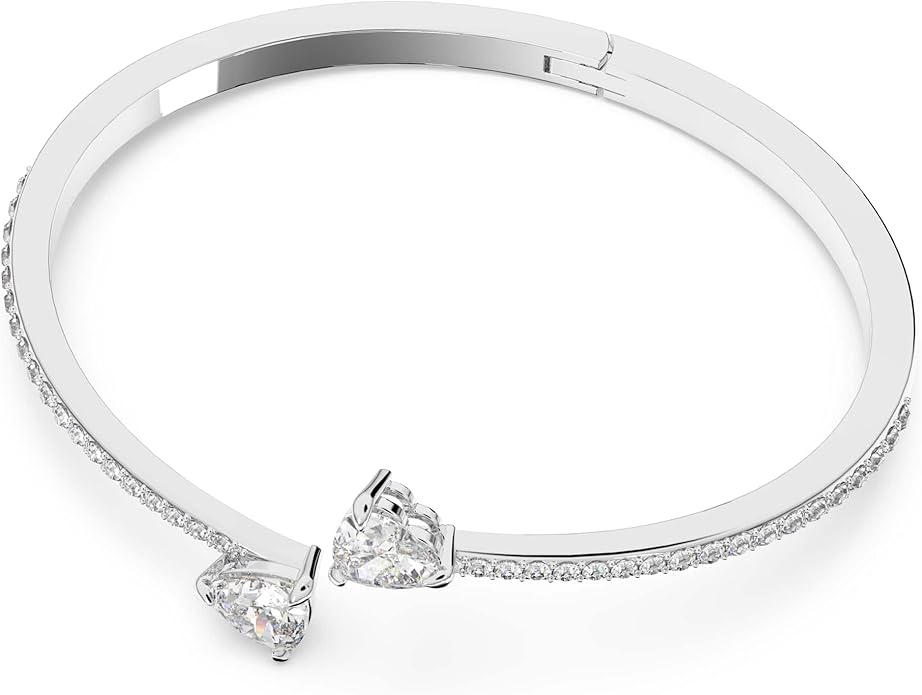 Swarovski Soul Heart Bangle Bracelet Collection, Rhodium Finish, Clear Crystals