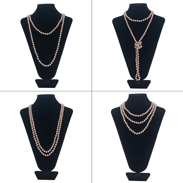 59" Long Pearl Necklaces for Women, Vintage Elegant Long Pearls Necklace for Wedding Party 1920s Gatsby Costume Jewelry