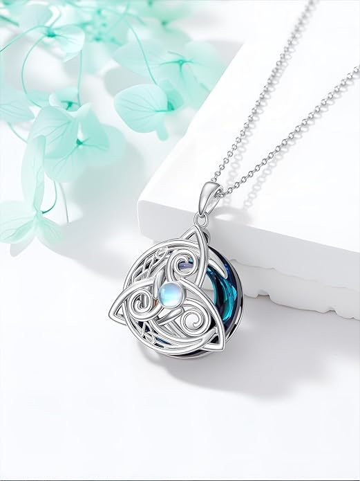 Seiyang 925 Sterling Silver Mustard Seed/Cross/Star of David/Triquetra Trinity Knot/Celtic/Claddagh Necklace Christian/Irish Jewelry Gifts for Women Mom Her