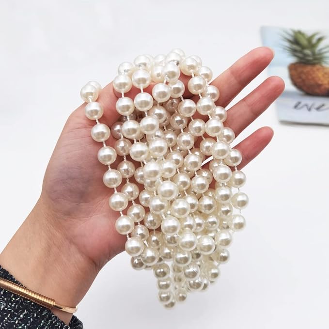 INSPIRELLE 10MM Ivory Faux Pearl Beads 6M Garland Pearl Bead Roll Strand for Wedding Party Decoration