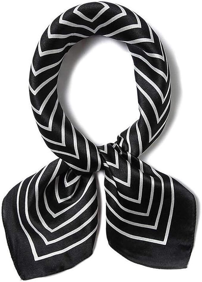 ANDANTINO 100% Mulberry Silk Square Scarf for Hair-25.6" X25.6'' Women Men Natural Silk Neckerchief Digital Printed Headscarf