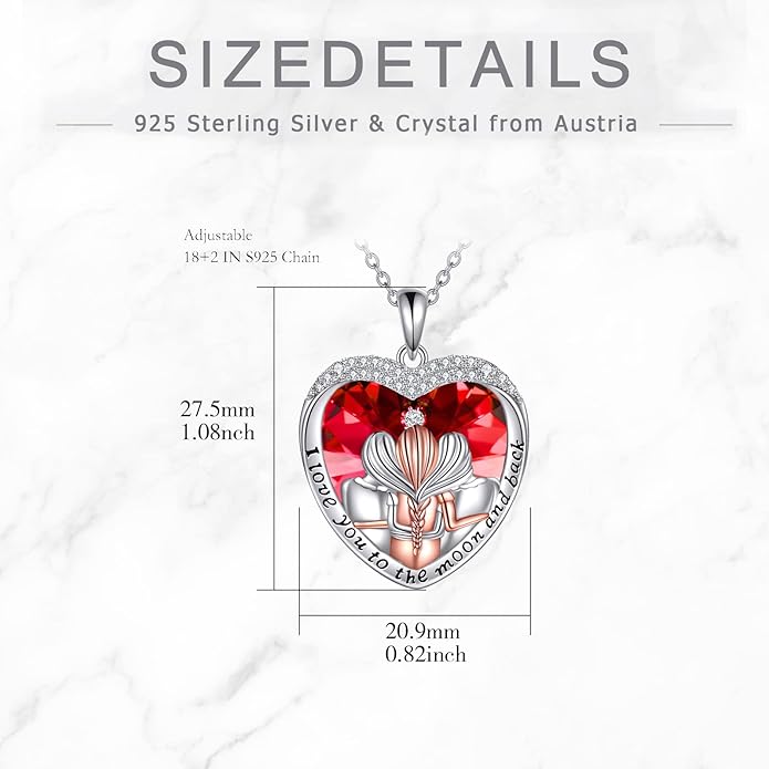 POPKIMI 925 Sterling Silver Sister Necklace - Birthday Gift for Sisters, Mom, Daughter - Always My Sister Forever My Friend Crystal Necklace for 2/3/4/5 Sisters