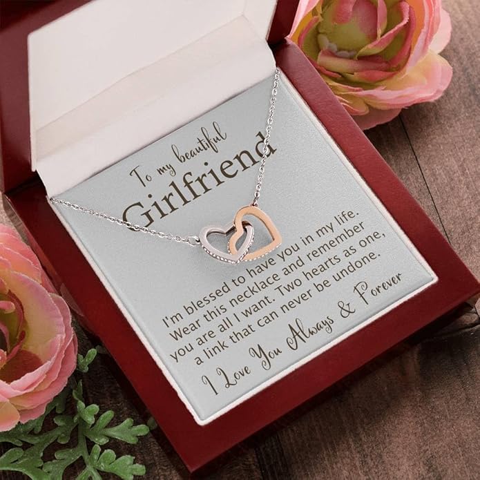 To My Beautiful Soulmate Necklace Romantic Gift for Girlfriend Wife With Message Card & Gift Box, Perfect for Anniversary Birthday Christmas or Valentine’s Day