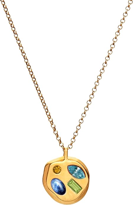 Birthdate 14k Gold Necklace for Women - 16-20in Adjustable 14 Karat Gold Chain with Lobster Clasp - Cadenas de Oro 14k Puro Para Mujer, Ladies Jewelry Birthstone