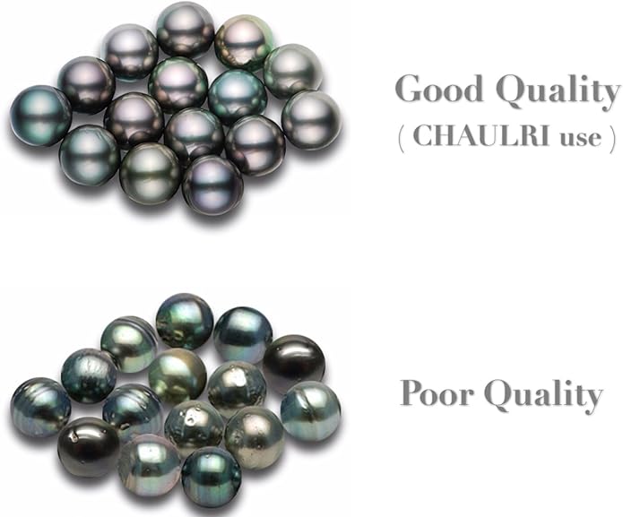 Tahitian Black Pearl Necklaces for Women - Anniversary, Birthday, Valentines Day Gifts for Wife, Girlfriend, Mom - Chaulri 925 Sterling Silver Genuine Real Pearl Jewelry - Regalo de Aniversario para Esposa - Collar de Perlas para Mujer