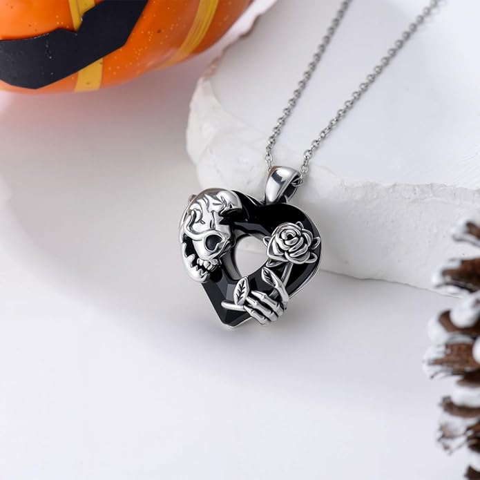 KoyeKei Sterling Silver Halloween Necklace Gothic Jewelry Gifts for Women Men